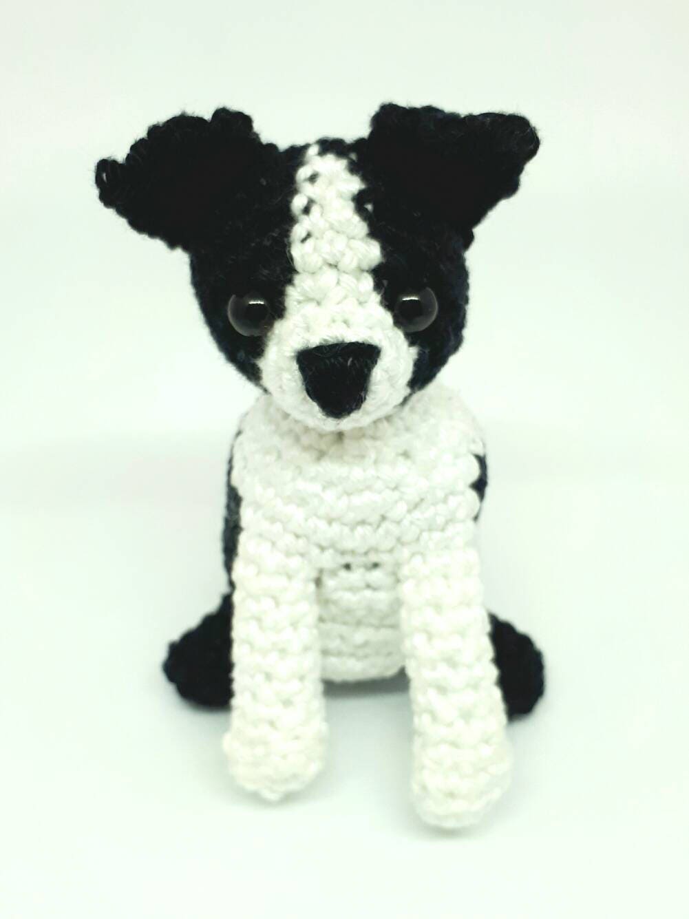 Boston Terrier stuffed animal plush toy - Crochet on a tree