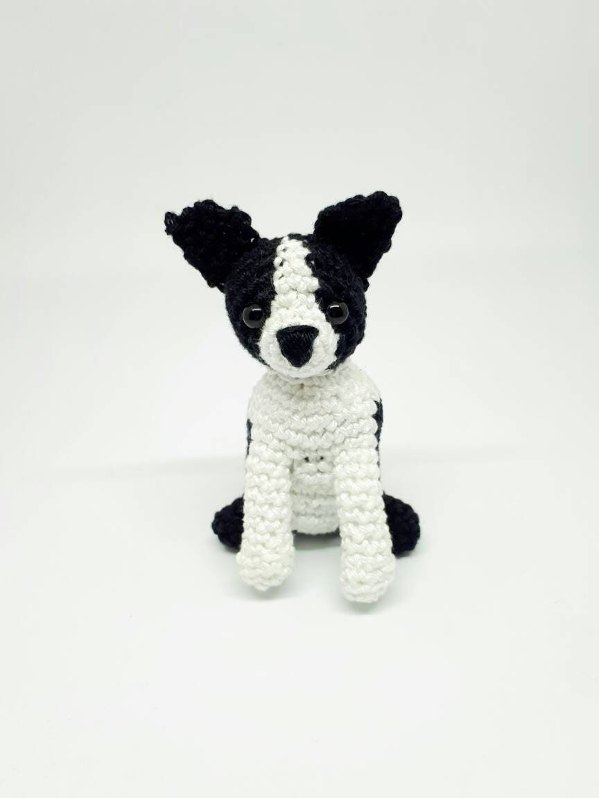 Boston Terrier stuffed animal plush toy - Crochet on a tree