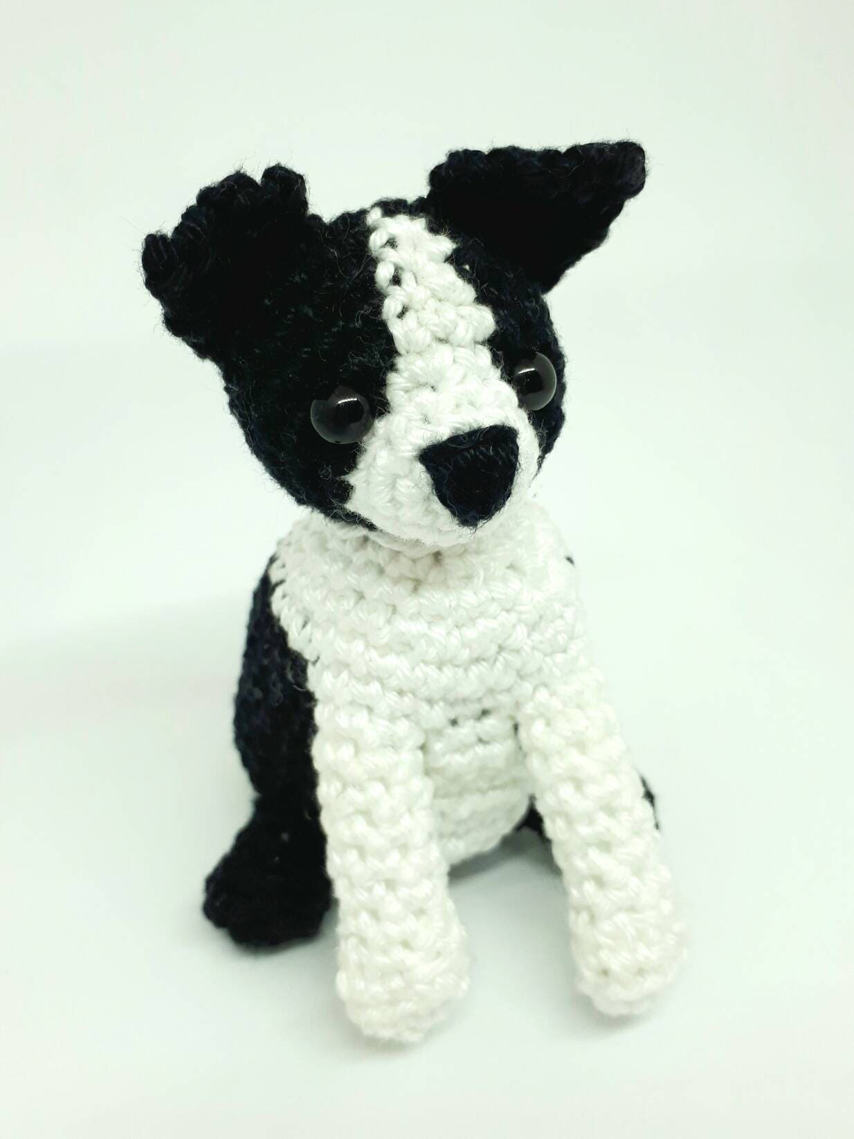 Boston Terrier stuffed animal plush toy - Crochet on a tree