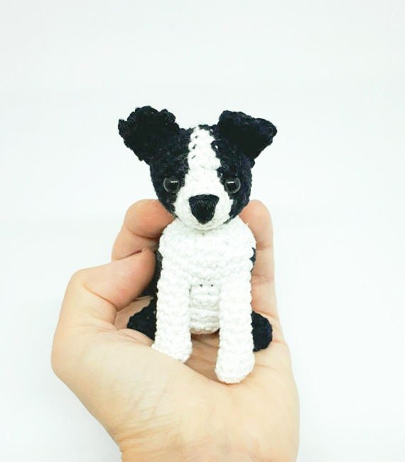 Boston Terrier stuffed animal plush toy - Crochet on a tree