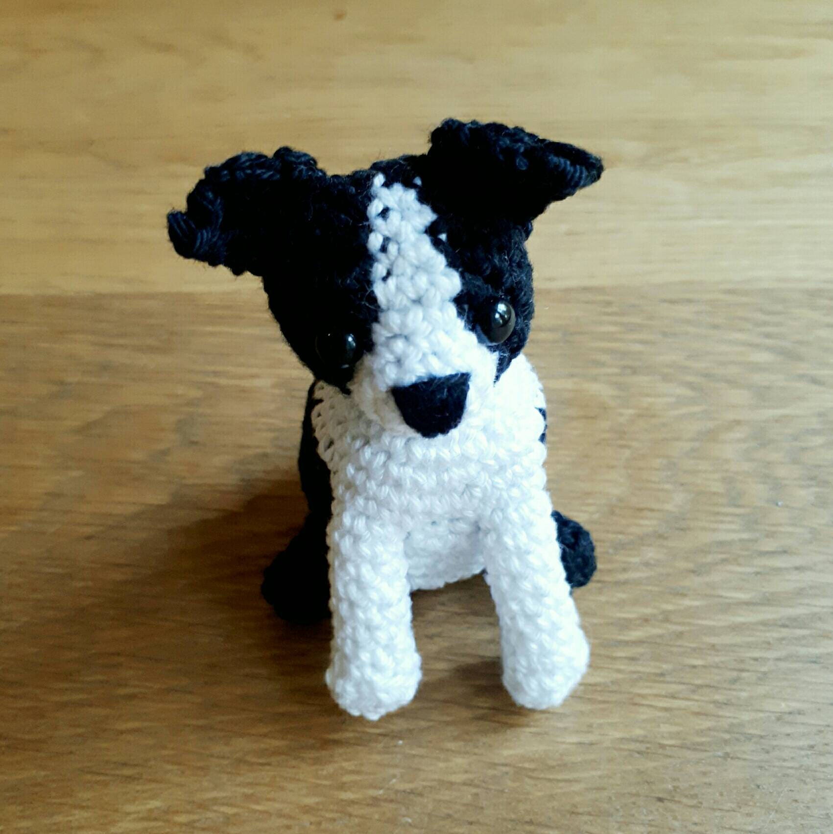 Boston Terrier stuffed animal plush toy - Crochet on a tree