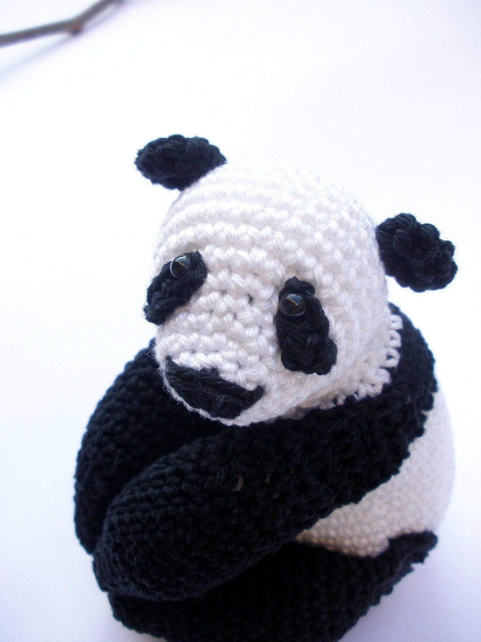 Crochet Panda Bear stuffed toy - Crochet on a tree