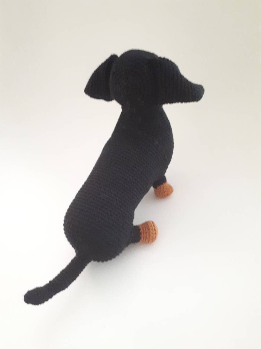 Custom Dachshund pet plush toy - Crochet on a tree