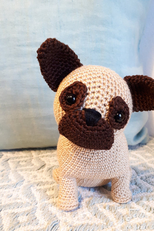 French Bulldog pet plush toy - Crochet on a tree