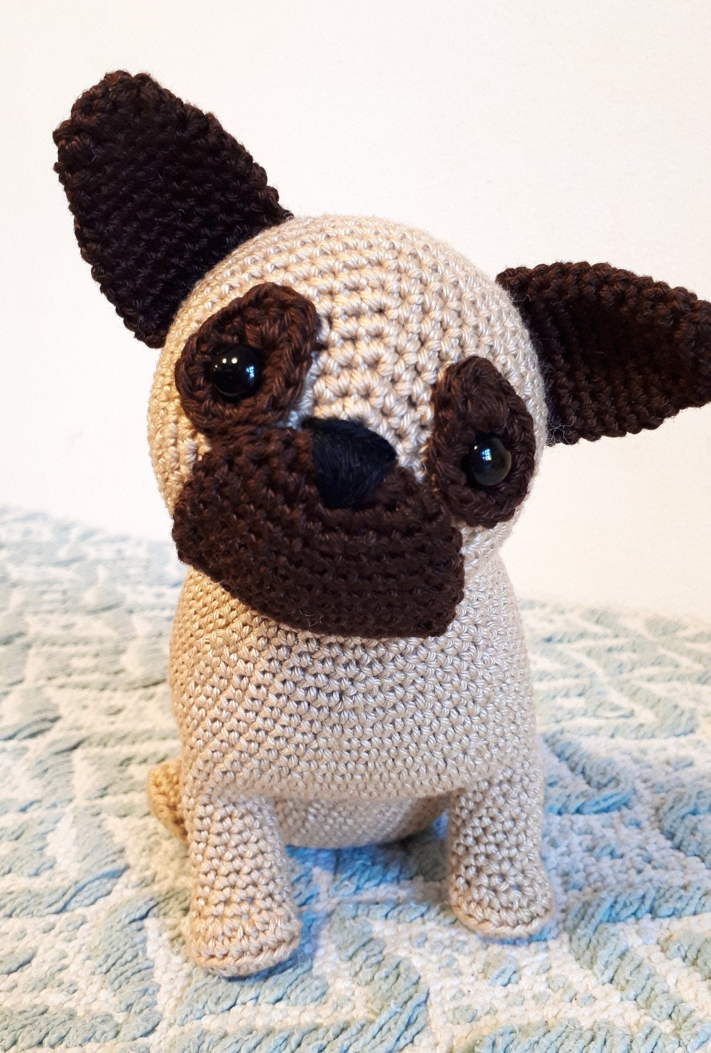 French Bulldog pet plush toy - Crochet on a tree