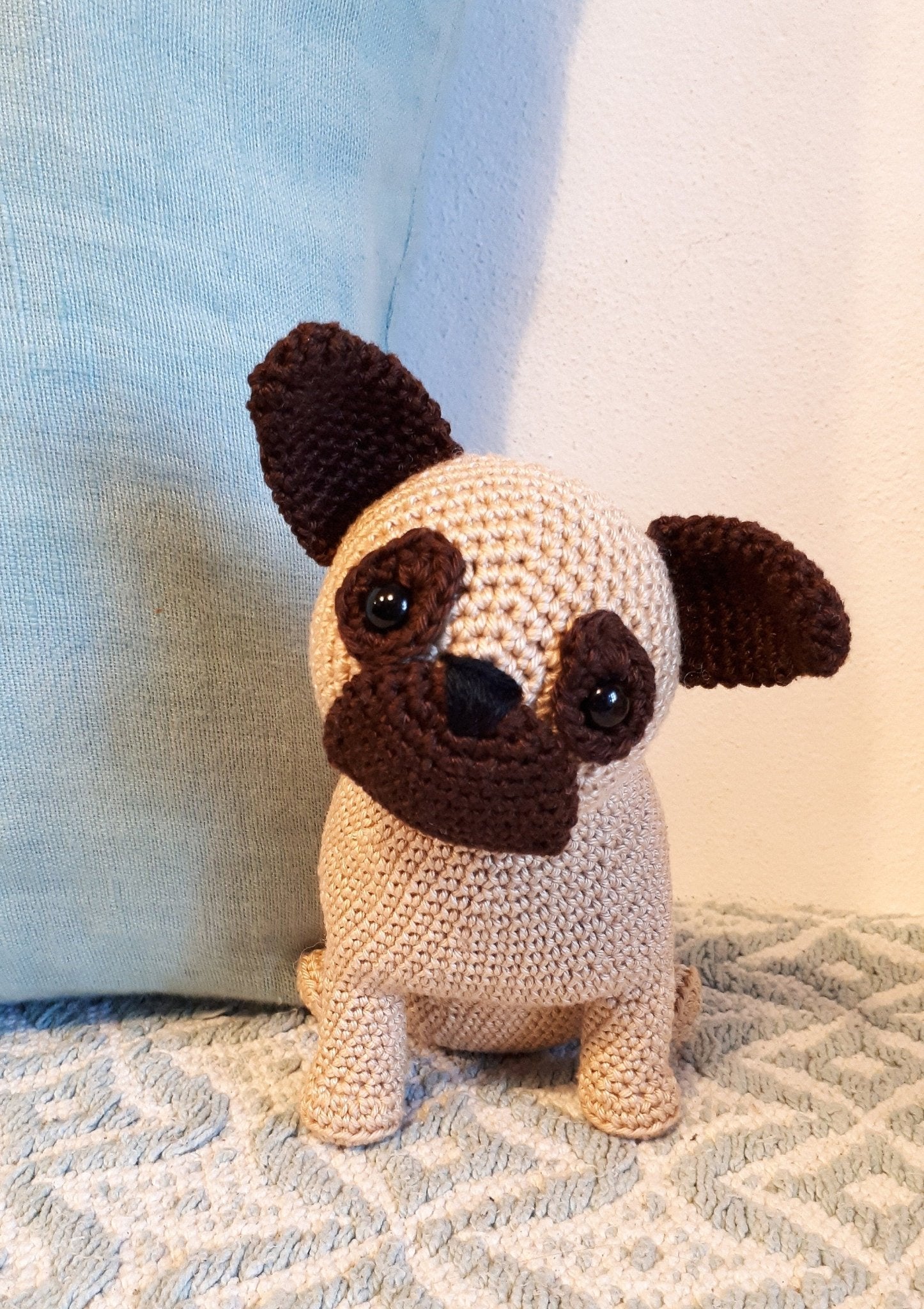 French Bulldog pet plush toy - Crochet on a tree