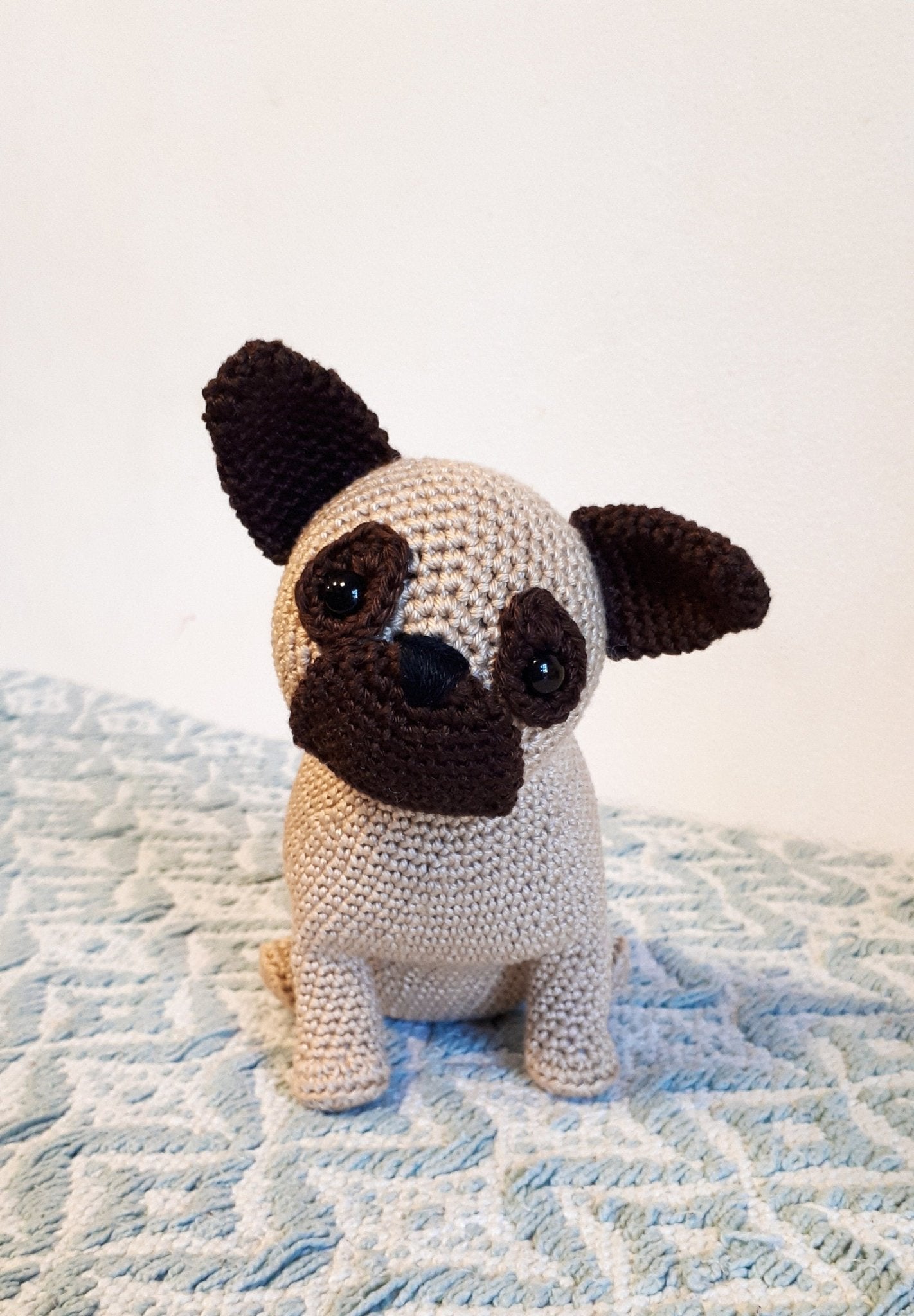 French Bulldog pet plush toy - Crochet on a tree