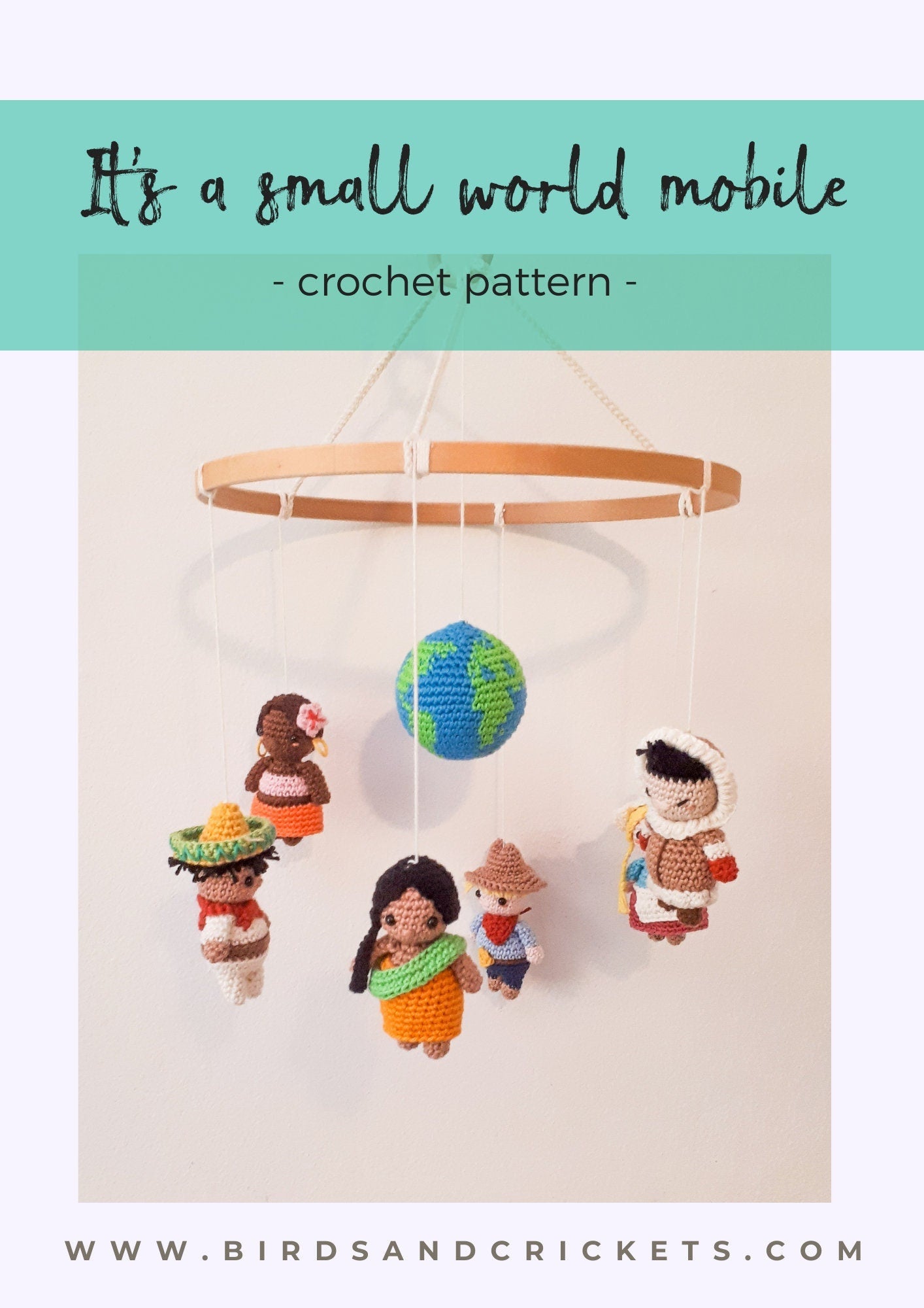 It's a small world baby mobile crochet pattern - Crochet on a tree