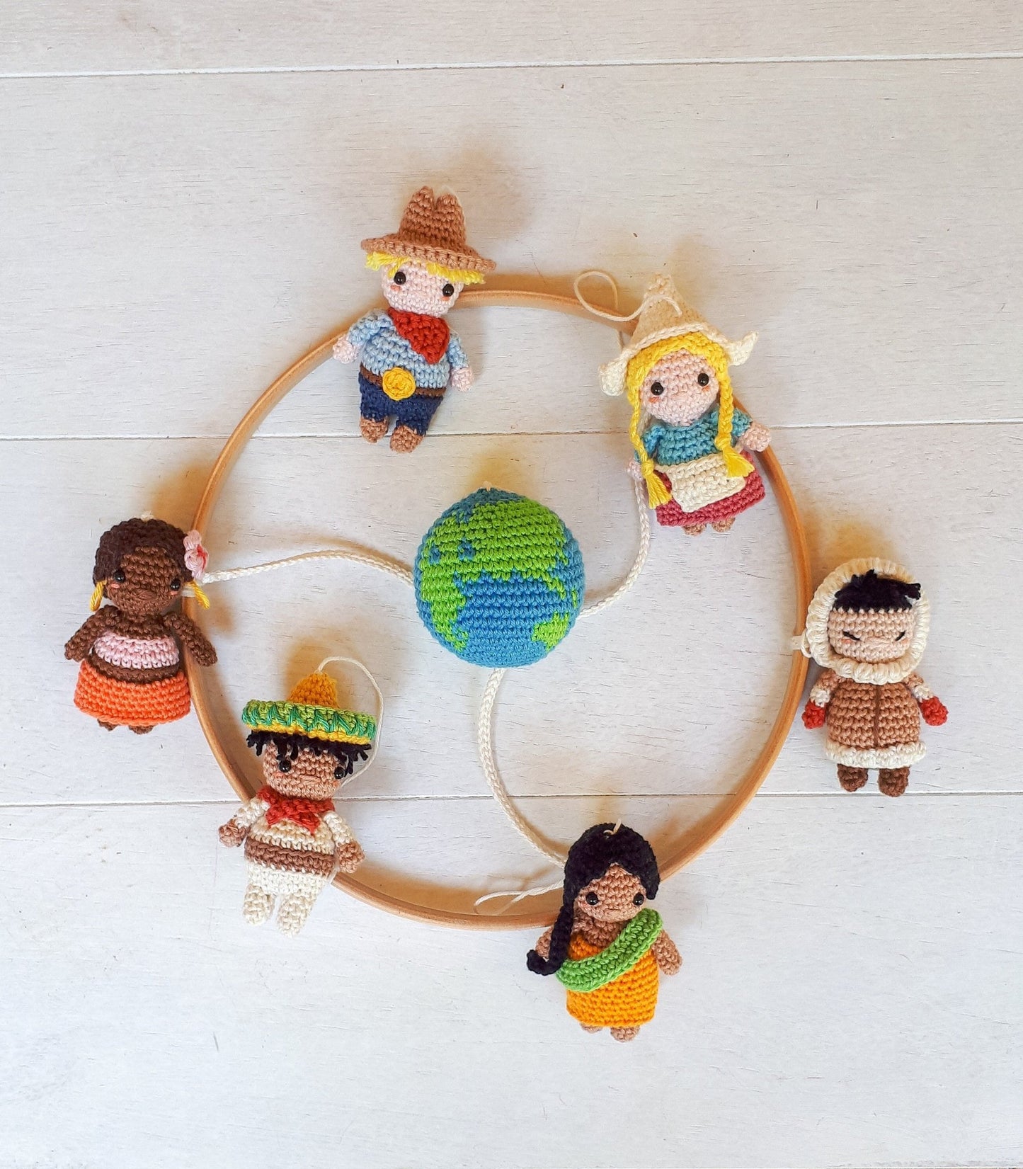 It's a small world baby mobile crochet pattern - Crochet on a tree