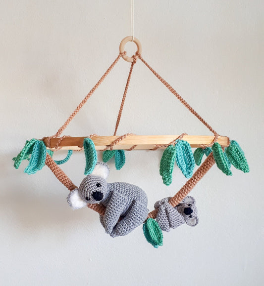 Koala baby mobile - Crochet on a tree