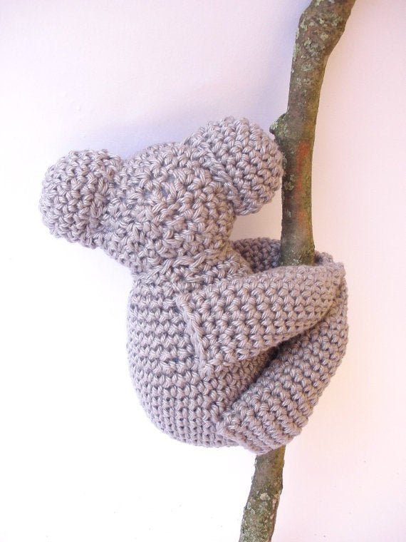 Koala bear crochet stuffed toy - Crochet on a tree