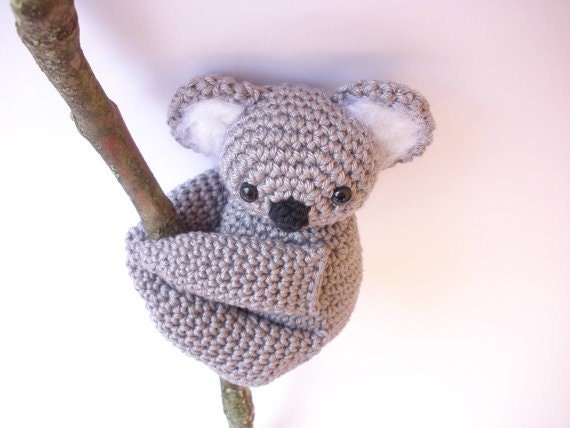 Koala bear crochet stuffed toy - Crochet on a tree