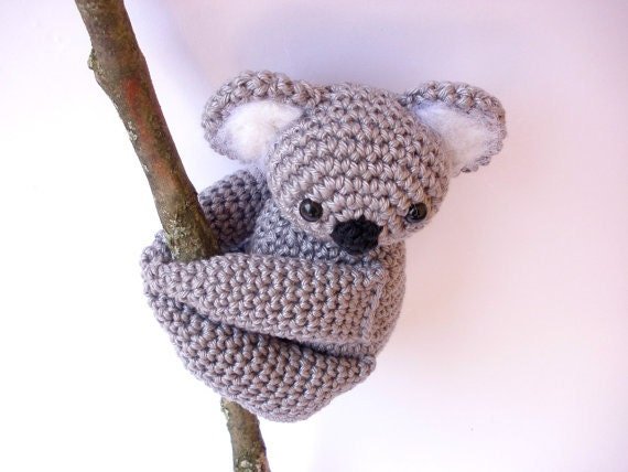 Koala bear crochet stuffed toy - Crochet on a tree