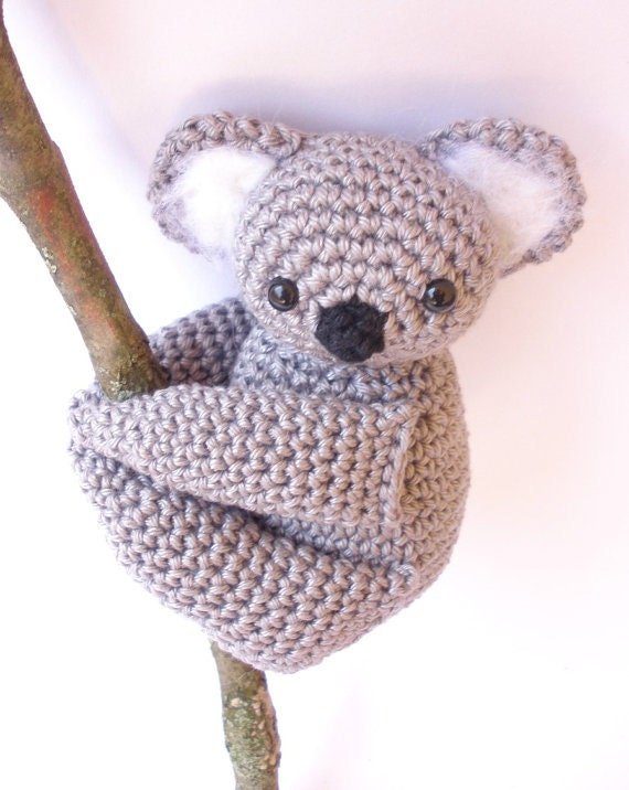 Koala bear crochet stuffed toy - Crochet on a tree