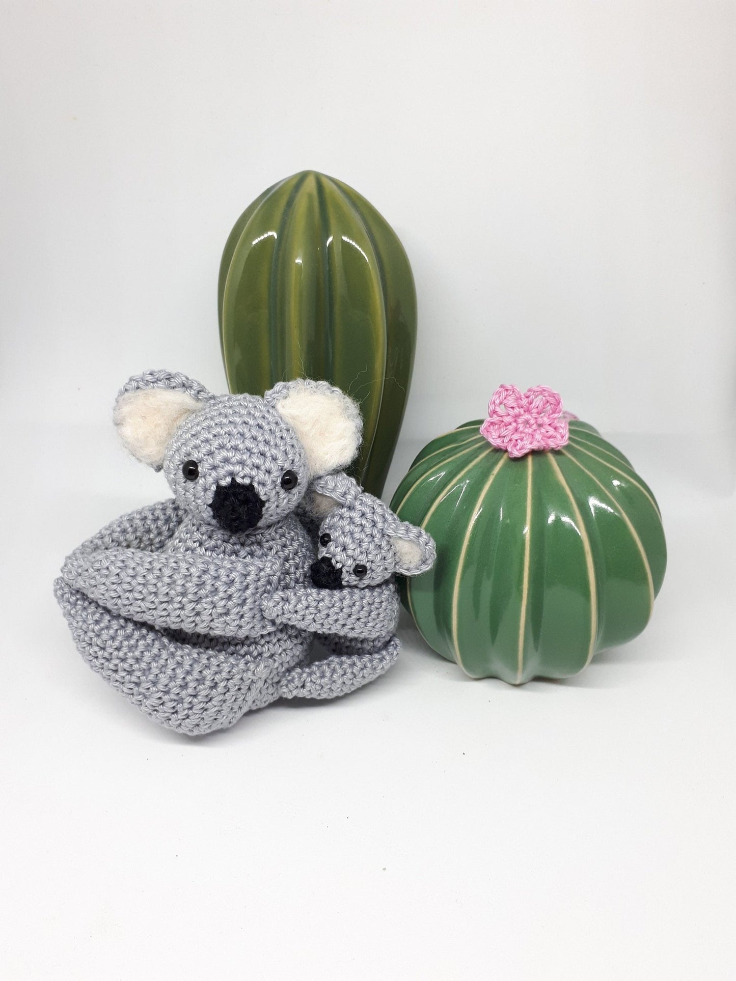 Koala mom and baby stuffed animal plush toy - Crochet on a tree