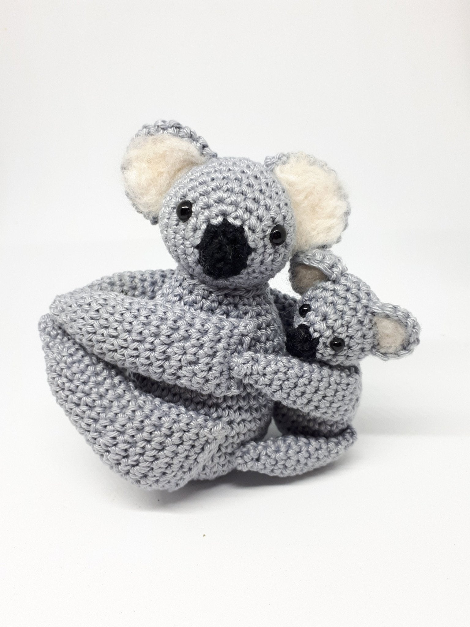 Koala mom and baby stuffed animal plush toy - Crochet on a tree