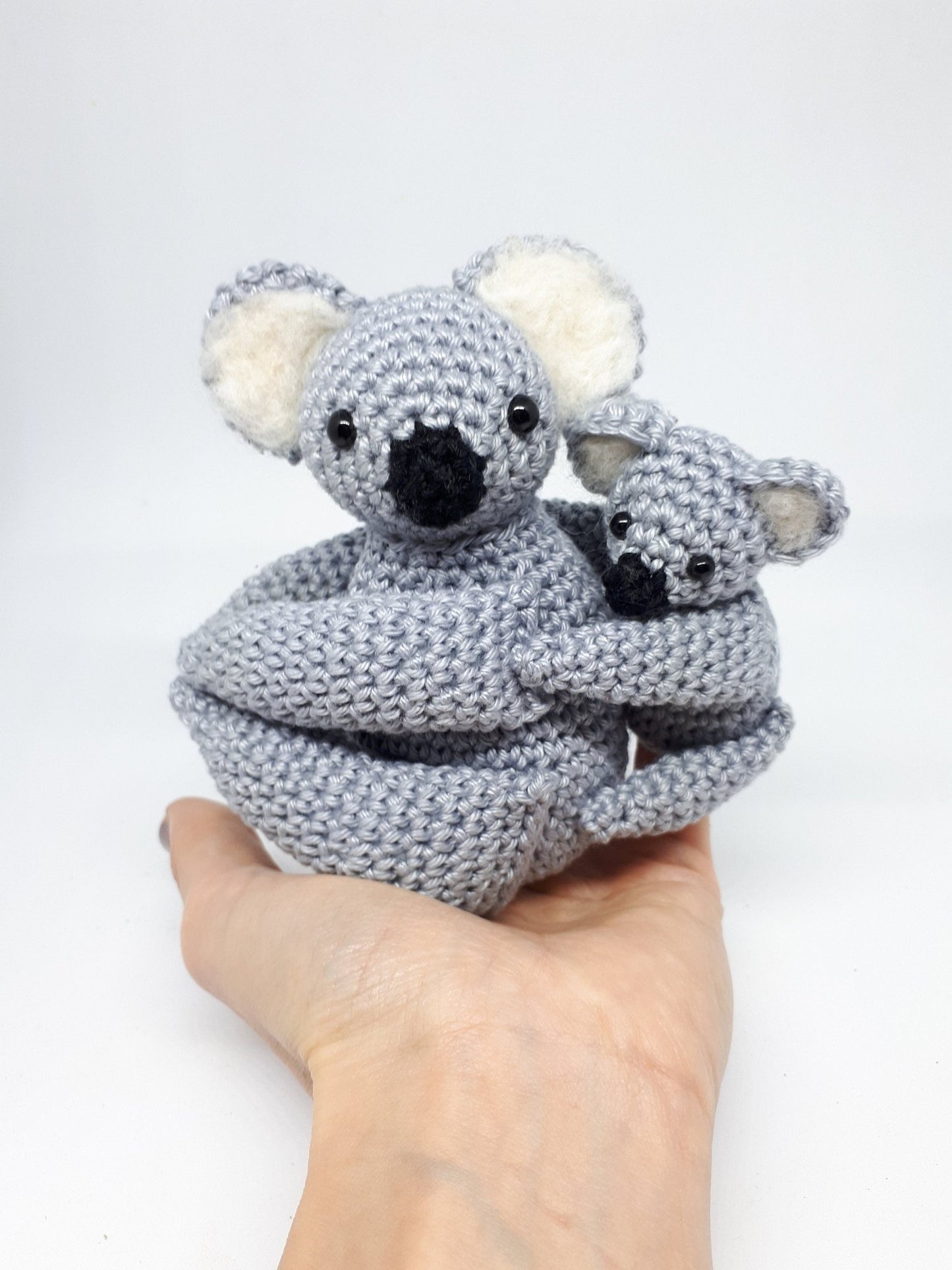 Koala mom and baby stuffed animal plush toy - Crochet on a tree