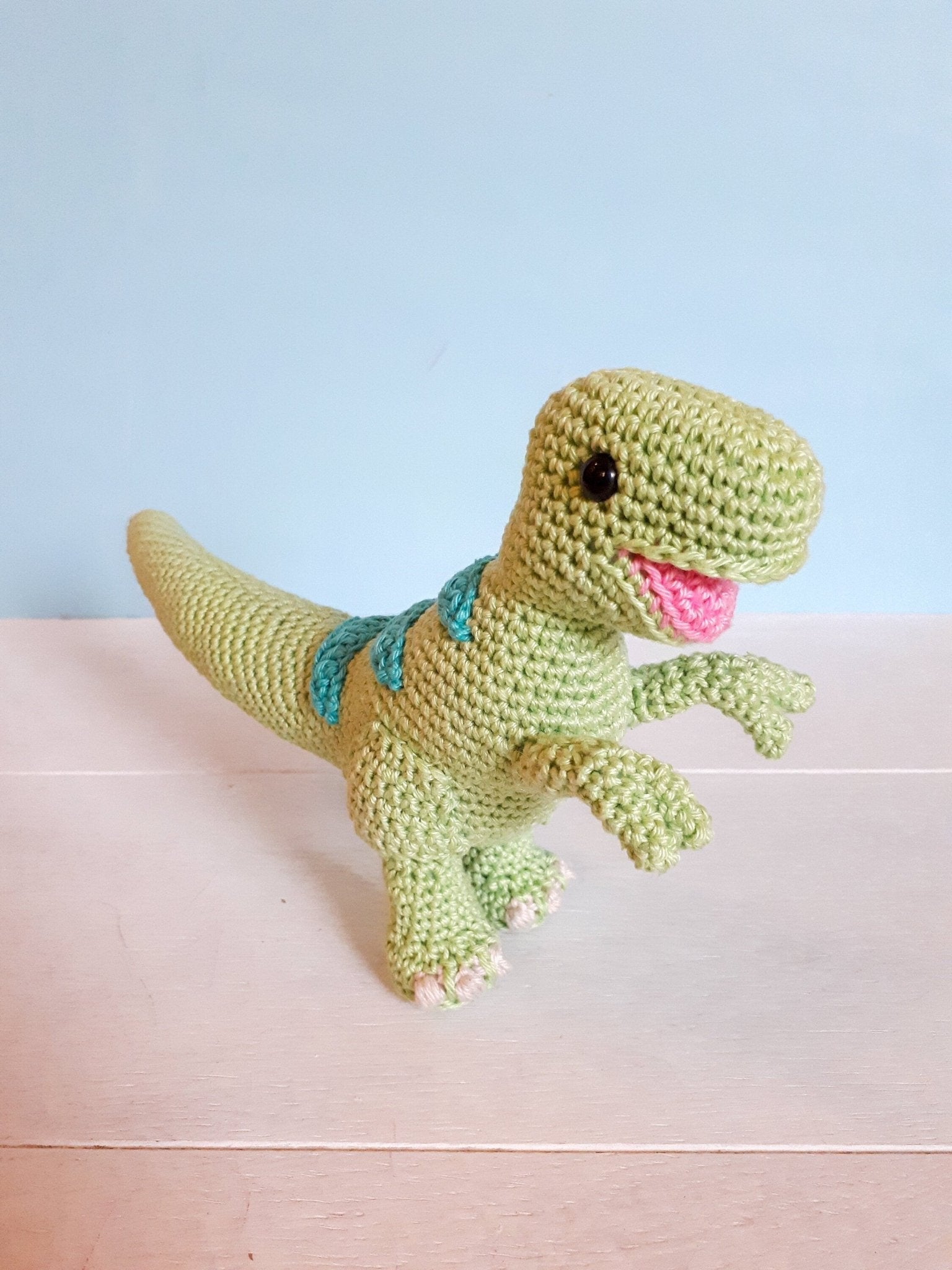 Theo the T - Rex stuffed plush toy - Crochet on a tree