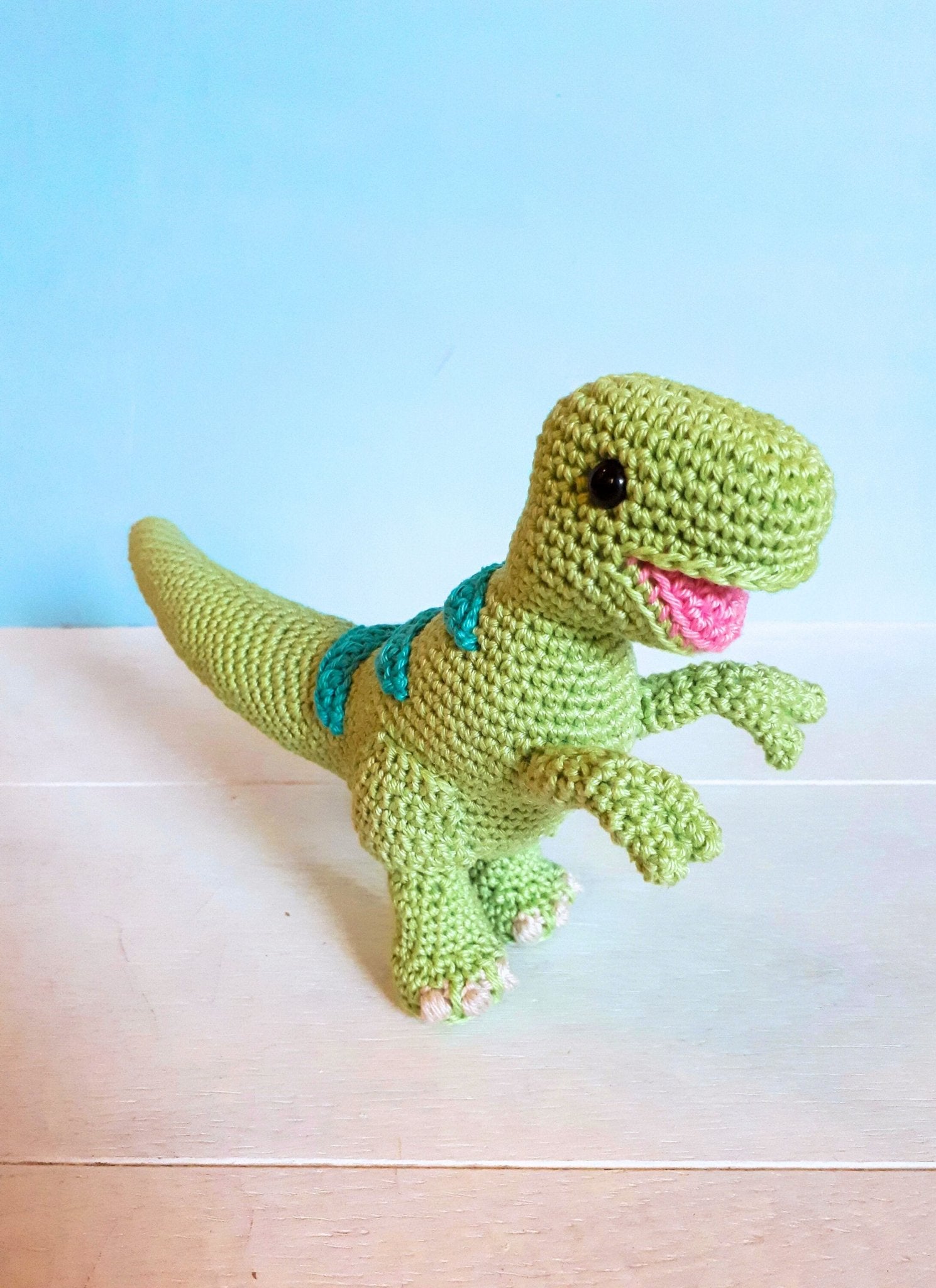 Theo the T - Rex stuffed plush toy - Crochet on a tree