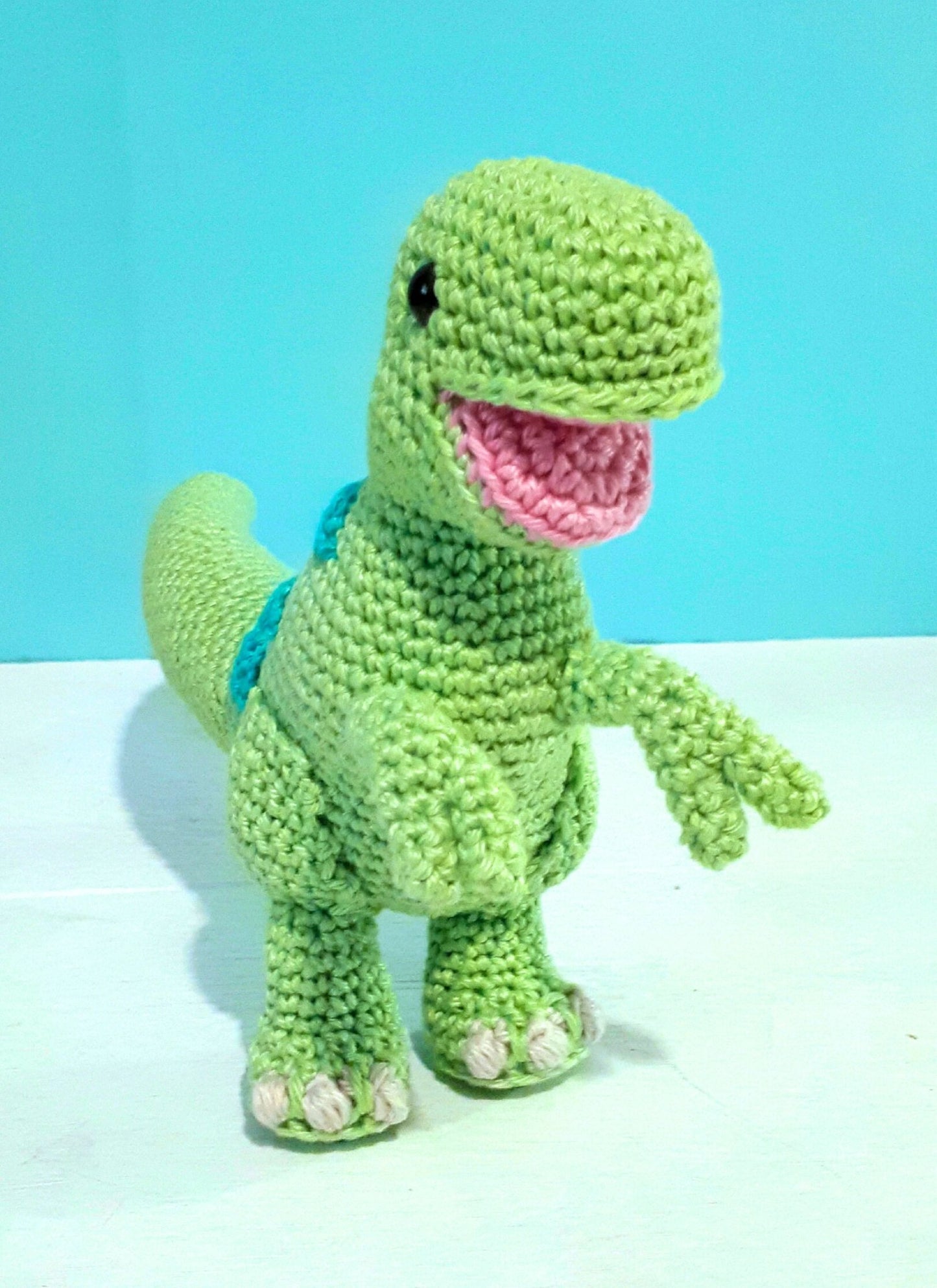 Theo the T - Rex stuffed plush toy - Crochet on a tree