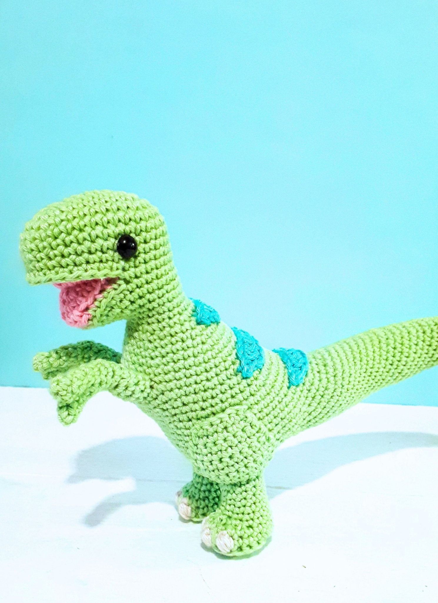 Theo the T - Rex stuffed plush toy - Crochet on a tree