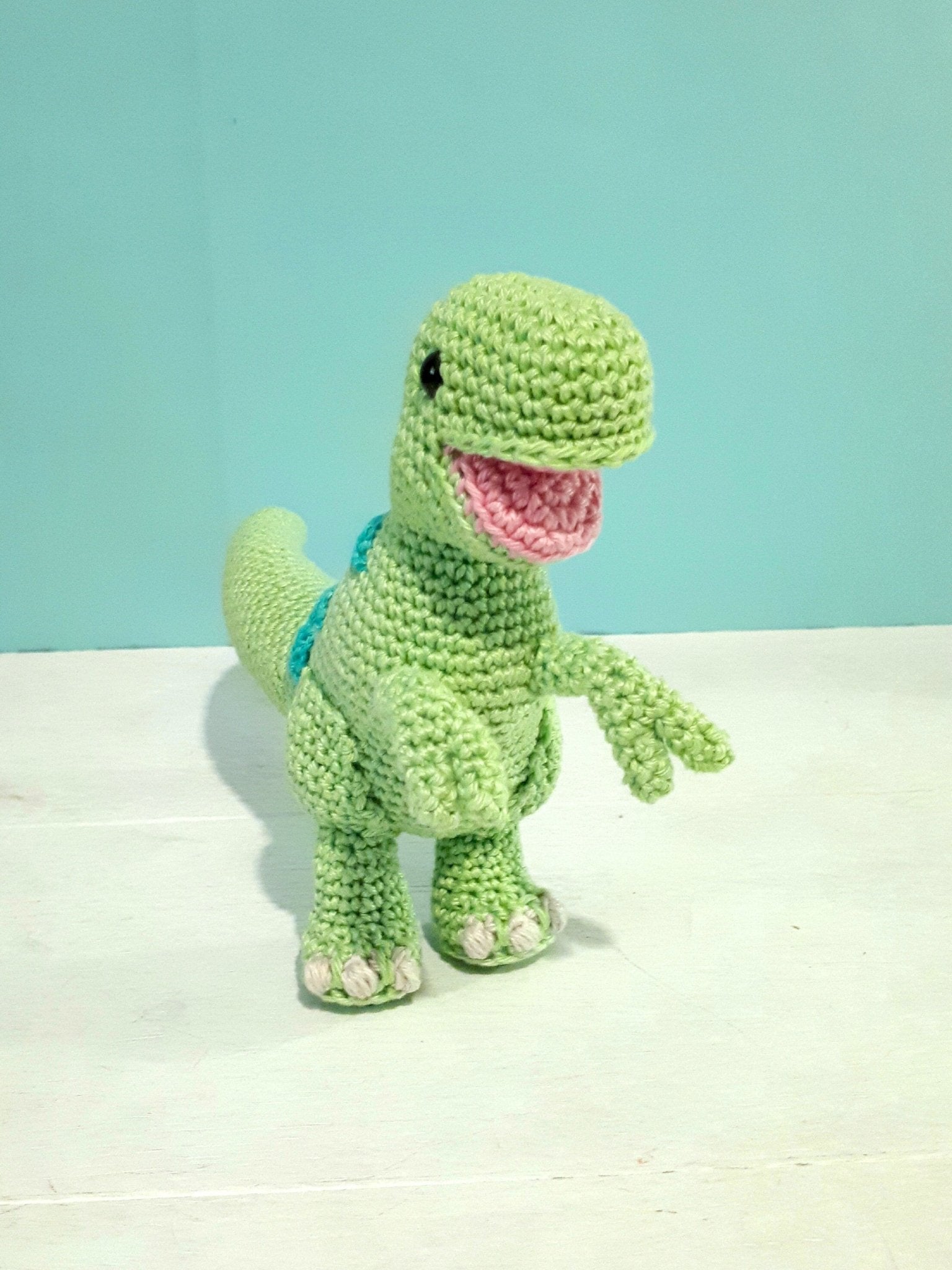 Theo the T - Rex stuffed plush toy - Crochet on a tree