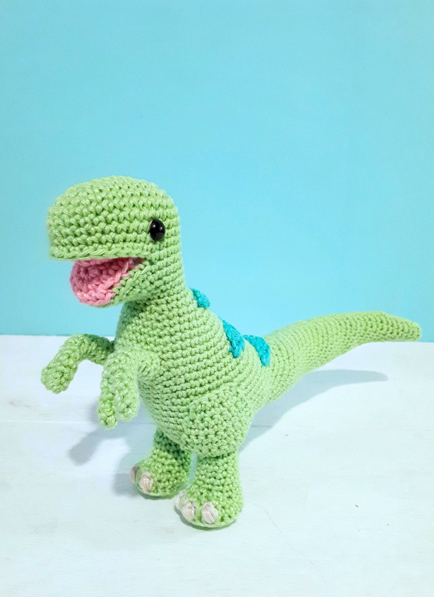 Theo the T - Rex stuffed plush toy - Crochet on a tree